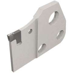 Iscar - Neutral Cut, 5.5mm Insert Width, Cutoff & Grooving Support Blade for Indexables - 4mm Head Projection - Exact Tool & Supply