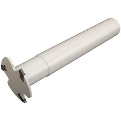 Iscar - Shank Connection, 0.071" Cutting Width, 11mm Depth of Cut, 40mm Cutter Diam, 4 Tooth Indexable Slotting Cutter - 0.63" Shank Diam, SGSF-W Toolholder, GSFN, GSFU Insert, Right Hand Cutting Direction - Exact Tool & Supply