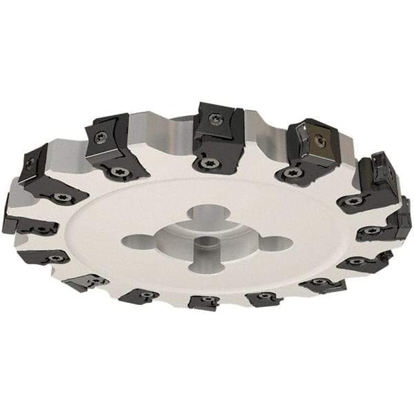 Iscar - Shell Mount Connection, 0.744" Cutting Width, 40mm Depth of Cut, 160mm Cutter Diam, 40mm Hole Diam, 10 Tooth Indexable Slotting Cutter - FDN-CALN15 Toolholder, LNHT, LNKX, LNMT, LNMW Insert, Right Hand Cutting Direction - Exact Tool & Supply