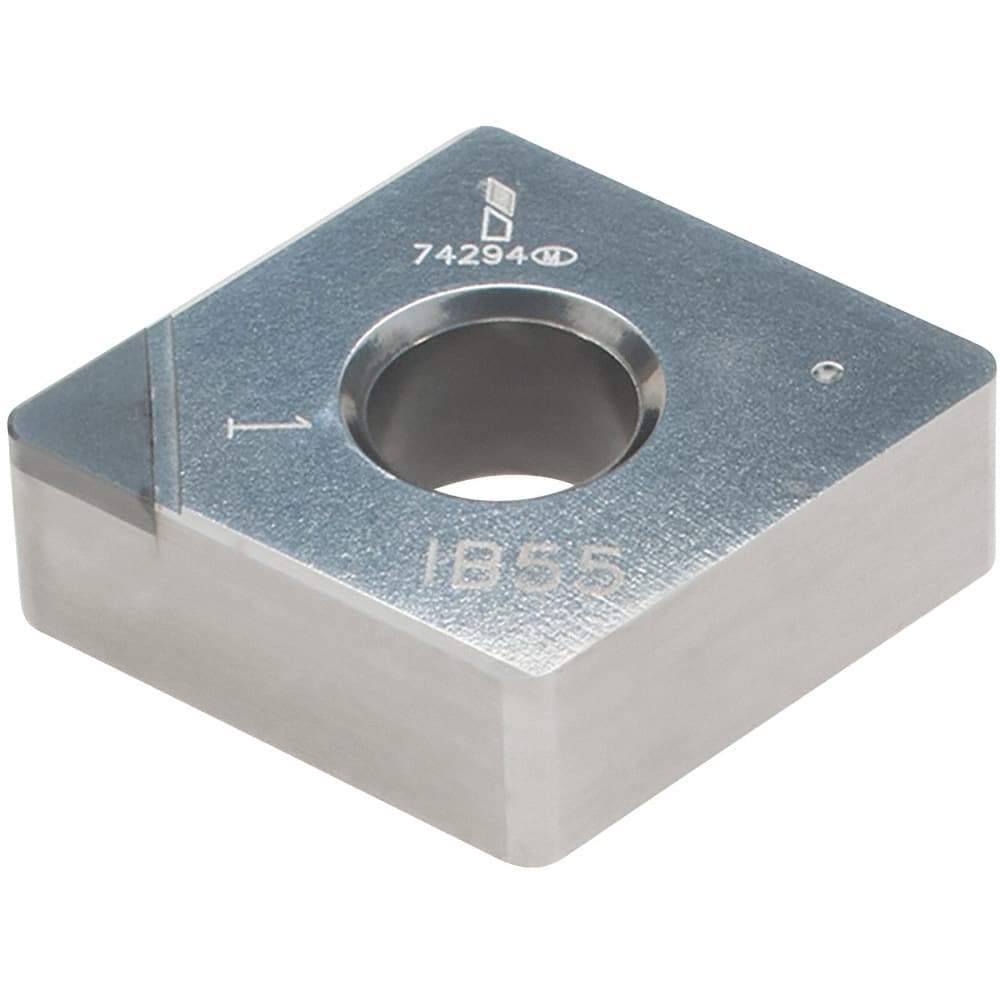 Iscar - CNMA432 T Grade IB55 CBN Turning Insert - Uncoated, 80° Diamond, 1/2" Inscr Circle, 3/16" Thick, 1/32" Corner Radius - Exact Tool & Supply