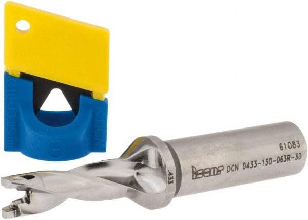 Iscar - 0.433" to 0.449" Diam, 3xD, 1.3" Max Depth, 5/8" Shank Diam, 3.84" OAL, Replaceable-Tip Drill - FCP, ICK, ICK-2M, ICM, ICN, ICP, iCP-2M Insert, 11 Seat Size, 45390838 Toolholder, Series SumoCham - Exact Tool & Supply