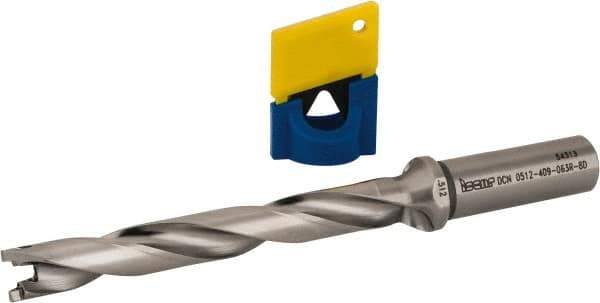 Iscar - 0.512" to 35/64" Diam, 8xD, 4.09" Max Depth, 5/8" Shank Diam, 6.68" OAL, Replaceable-Tip Drill - FCP, ICK, ICK-2M, ICM, ICN, ICP, iCP-2M Insert, 13 Seat Size, 45391018 Toolholder, Series SumoCham - Exact Tool & Supply