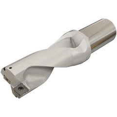Iscar - 40mm Max Drill Depth, 2xD, 20mm Diam, Indexable Insert Drill - 2 Inserts, 25mm Shank Diam, Whistle Notch Shank - Exact Tool & Supply