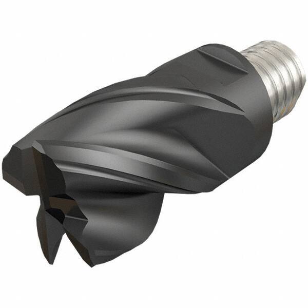 Iscar - MM EC-CF Grade IC908 Carbide End Milling Tip Insert - TiAlN Finish, 4 Flutes, 16mm Cutting Diam, 12mm Depth of Cut, 20.5mm Extension, 0.02" Cnr Rad, 38° Helix - Exact Tool & Supply