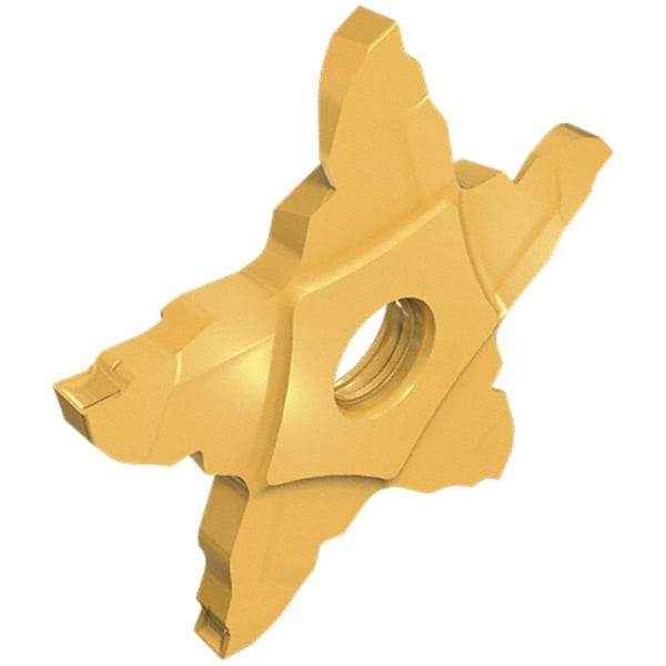 Iscar - 34F24702022PENTA F Grade IC908, 2.47mm Cutting Width Carbide Grooving Insert - 5mm Max Depth of Cut, Right Hand, 0.2mm Corner Radius, TiAlN Finish - Exact Tool & Supply