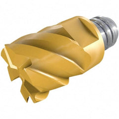 Iscar - MM EC-D Grade IC903 Carbide End Milling Tip Insert - TiAlN Finish, 8 Flutes, 5/8" Cutting Diam, 0.47" Depth of Cut, 0.8" Extension, 50° Helix - Exact Tool & Supply