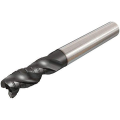 Iscar - 14mm Diam, 30mm LOC, 3 Flute Solid Carbide 45° Corner Chamfer Roughing End Mill - TiAlN Finish, 100mm OAL, 14mm Shank Diam, Single End, Extended Reach, 38° Helix - Exact Tool & Supply
