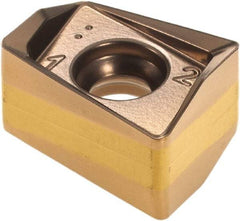 Iscar - H490 ANKX120508 Grade IC5100 Carbide Milling Insert - TiCN/Al2O3 Finish, 0.3602" Thick, 0.8mm Corner Radius - Exact Tool & Supply