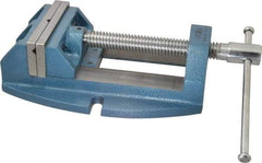 Wilton - 5" Jaw Opening Capacity x 2-1/8" Throat Depth, Horizontal Drill Press Vise - 5" Wide x 2-1/8" High Jaw, Stationary Base, Standard Speed, 12-3/4" OAL x 4.4" Overall Height, Cast Iron - Exact Tool & Supply