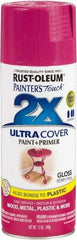 Rust-Oleum - Berry Pink, Gloss, Enamel Spray Paint - 8 to 12 Sq Ft per Can, 13 oz Container - Exact Tool & Supply