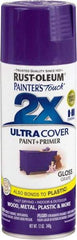 Rust-Oleum - Grape, Gloss, Enamel Spray Paint - 8 Sq Ft per Can, 12 oz Container, Use on Multipurpose - Exact Tool & Supply