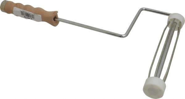 Premier Paint Roller - 9" Wide x 9" Long Roller Frame - Wood Handle - Exact Tool & Supply