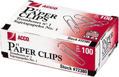 ACCO - 1-3/8" Wide Paper Fastener - Silver - Exact Tool & Supply