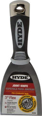 Hyde Tools - Flexible Stainless Steel Scraper - 3" Blade Width x 4" Blade Length, 4-1/4" Long Cushioned Grip Handle - Exact Tool & Supply