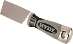 Hyde Tools - 1-1/2" Wide Stainless Steel Putty Knife - Stiff, Cushioned Grip Handle - Exact Tool & Supply