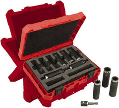 Milwaukee Tool - 9 Piece 1/2" Drive Deep Well Impact Socket Set - Exact Tool & Supply