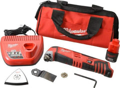 Milwaukee Tool - 12 Volt Cordless Multi Tool Kit - 5,000 to 20,000 RPM, Battery Included - Exact Tool & Supply