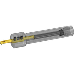 Vargus - Internal Thread, Right Hand Cut, 12mm Shank Width x 11.5mm Shank Height Indexable Threading Toolholder - 80.5mm OAL, V08TH Insert Compatibility, CV Toolholder, Series Mini-V - Exact Tool & Supply