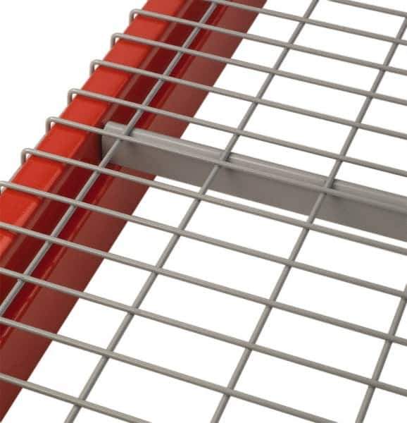 Nashville Wire - 46" Wide, 2" High, Open Shelving Inverted Channel - Steel, Galvanized Finish, 42" Deep, Use with Pallet Racks - Exact Tool & Supply