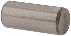 Made in USA - 5mm Diam x 12mm Pin Length Alloy Steel Standard Dowel Pin - Bright Finish, C 47-58 & C 60 (Surface) Hardness, 1 Beveled & 1 Rounded End - Exact Tool & Supply