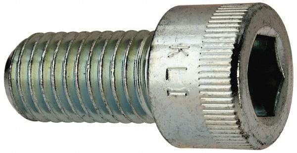 Made in USA - 5/8-11 UNC Hex Socket Drive, Socket Cap Screw - Alloy Steel, Zinc-Plated Finish, Fully Threaded, 1-1/4" Length Under Head - Exact Tool & Supply