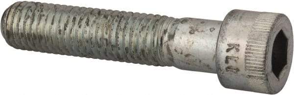Made in USA - 5/8-11 UNC Hex Socket Drive, Socket Cap Screw - Alloy Steel, Zinc-Plated Finish, Partially Threaded, 3" Length Under Head - Exact Tool & Supply