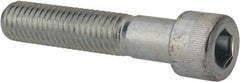 Made in USA - 1/2-13 UNC Hex Socket Drive, Socket Cap Screw - Alloy Steel, Zinc-Plated Finish, Partially Threaded, 2-1/2" Length Under Head - Exact Tool & Supply