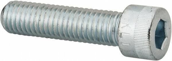 Made in USA - 1/2-13 UNC Hex Socket Drive, Socket Cap Screw - Alloy Steel, Zinc-Plated Finish, Fully Threaded, 2" Length Under Head - Exact Tool & Supply