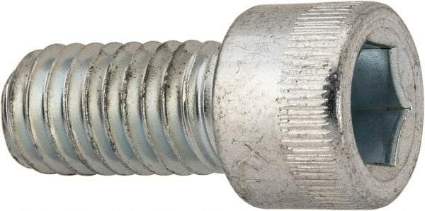 Made in USA - 3/8-16 UNC Hex Socket Drive, Socket Cap Screw - Alloy Steel, Zinc-Plated Finish, Fully Threaded, 3/4" Length Under Head - Exact Tool & Supply