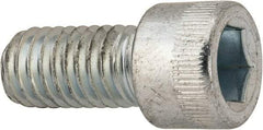 Made in USA - 3/8-16 UNC Hex Socket Drive, Socket Cap Screw - Alloy Steel, Zinc-Plated Finish, Fully Threaded, 3/4" Length Under Head - Exact Tool & Supply