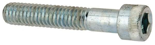 Made in USA - 5/16-18 UNC Hex Socket Drive, Socket Cap Screw - Alloy Steel, Zinc-Plated Finish, Partially Threaded, 1-3/4" Length Under Head - Exact Tool & Supply