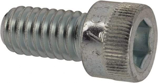 Made in USA - 5/16-18 UNC Hex Socket Drive, Socket Cap Screw - Alloy Steel, Zinc-Plated Finish, Fully Threaded, 5/8" Length Under Head - Exact Tool & Supply