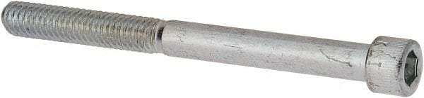 Made in USA - 5/16-18 UNC Hex Socket Drive, Socket Cap Screw - Alloy Steel, Zinc-Plated Finish, Partially Threaded, 3-1/2" Length Under Head - Exact Tool & Supply