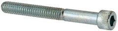 Made in USA - 1/4-20 UNC Hex Socket Drive, Socket Cap Screw - Alloy Steel, Zinc-Plated Finish, Partially Threaded, 2-1/4" Length Under Head - Exact Tool & Supply