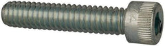Made in USA - 1/4-20 UNC Hex Socket Drive, Socket Cap Screw - Alloy Steel, Zinc-Plated Finish, Fully Threaded, 1-1/4" Length Under Head - Exact Tool & Supply