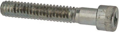 Made in USA - 1/4-20 UNC Hex Socket Drive, Socket Cap Screw - Alloy Steel, Zinc-Plated Finish, Partially Threaded, 1-1/2" Length Under Head - Exact Tool & Supply