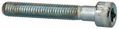 Made in USA - #10-32 UNF Hex Socket Drive, Socket Cap Screw - Alloy Steel, Zinc-Plated Finish, Partially Threaded, 1-1/4" Length Under Head - Exact Tool & Supply