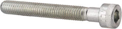 Made in USA - #10-32 UNF Hex Socket Drive, Socket Cap Screw - Alloy Steel, Zinc-Plated Finish, Partially Threaded, 1-1/2" Length Under Head - Exact Tool & Supply