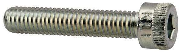 Made in USA - #10-32 UNF Hex Socket Drive, Socket Cap Screw - Alloy Steel, Zinc-Plated Finish, Fully Threaded, 1" Length Under Head - Exact Tool & Supply