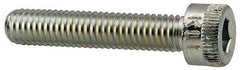Made in USA - #10-32 UNF Hex Socket Drive, Socket Cap Screw - Alloy Steel, Zinc-Plated Finish, Fully Threaded, 1" Length Under Head - Exact Tool & Supply