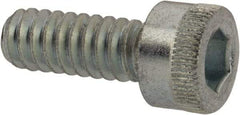 Made in USA - #10-24 UNC Hex Socket Drive, Socket Cap Screw - Alloy Steel, Zinc-Plated Finish, Fully Threaded, 1/2" Length Under Head - Exact Tool & Supply