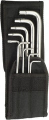Wera - 9 Piece L-Key Hex Key Set - Hex Range 3/32 to 3/8", Stainless Steel - Exact Tool & Supply