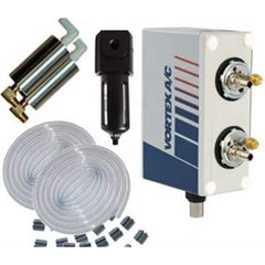 Vortec - Vortex Enclosure Coolers; Type: w/Thermostat ; Integrity: NEMA 12 ; BTU/Hour: 5000 ; Thread Size (NPT): 3/8 ; Standard Cubic Feet Per Minute: 70.00 - Exact Tool & Supply