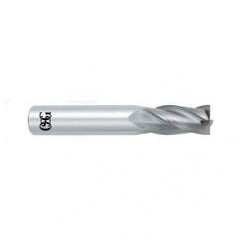 1 Dia. x 4 Overall Length 4-Flute Square End Solid Carbide SE End Mill-Round Shank-Center Cutting-Uncoated - Exact Tool & Supply