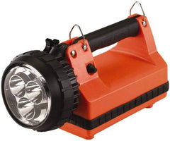 Streamlight - White LED Bulb, 540 Lumens, Spotlight/Lantern Flashlight - Orange Plastic Body, 1 Lead-Acid Battery Included - Exact Tool & Supply