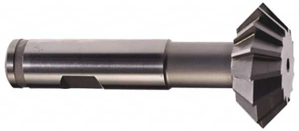 Keo - 1-1/2° 1-1/2" Cut Diam, 9/16" Cut Width, 5/8" Shank, High Speed Steel Double-Angle Cutter - Exact Tool & Supply