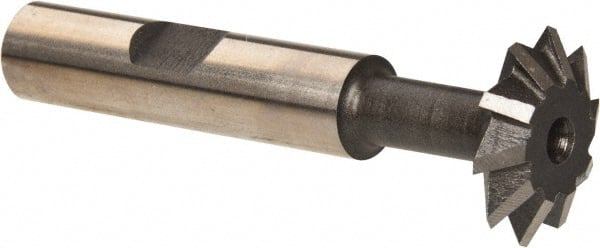 Keo - 3/4° 3/4" Cut Diam, 3/16" Cut Width, 3/8" Shank, High Speed Steel Double-Angle Cutter - Exact Tool & Supply