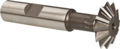Keo - 1° 1" Cut Diam, 5/16" Cut Width, 1/2" Shank, High Speed Steel Double-Angle Cutter - Exact Tool & Supply