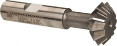 Keo - 1° 1" Cut Diam, 3/8" Cut Width, 1/2" Shank, High Speed Steel Double-Angle Cutter - Exact Tool & Supply