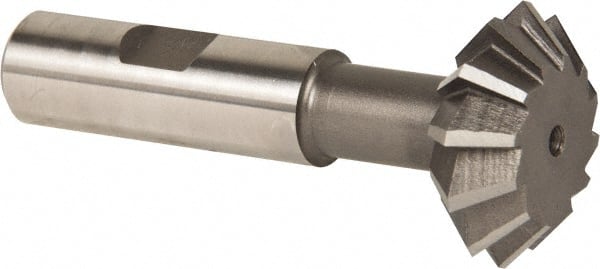 Keo - 1-3/8° 1-3/8" Cut Diam, 1/2" Cut Width, 5/8" Shank, High Speed Steel Double-Angle Cutter - Exact Tool & Supply